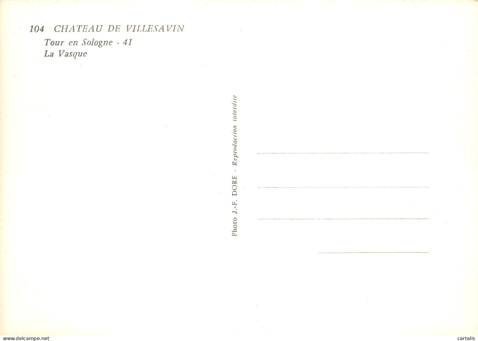 41-LE CHATEAU DE VILLESAVIN-N° 4419-B/0221 - Sonstige & Ohne Zuordnung
