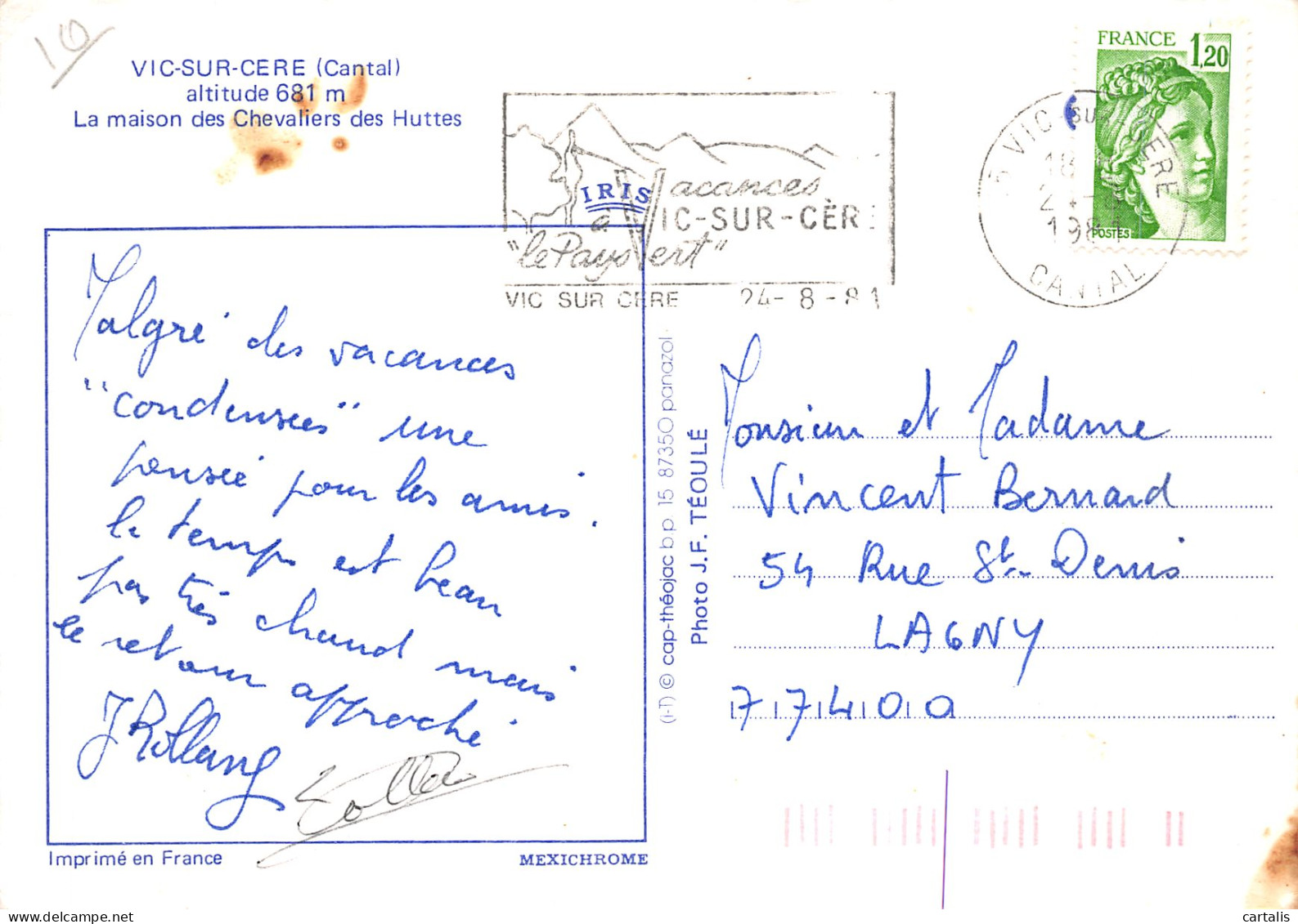 15-VIC SUR CERE-N° 4419-B/0051 - Other & Unclassified