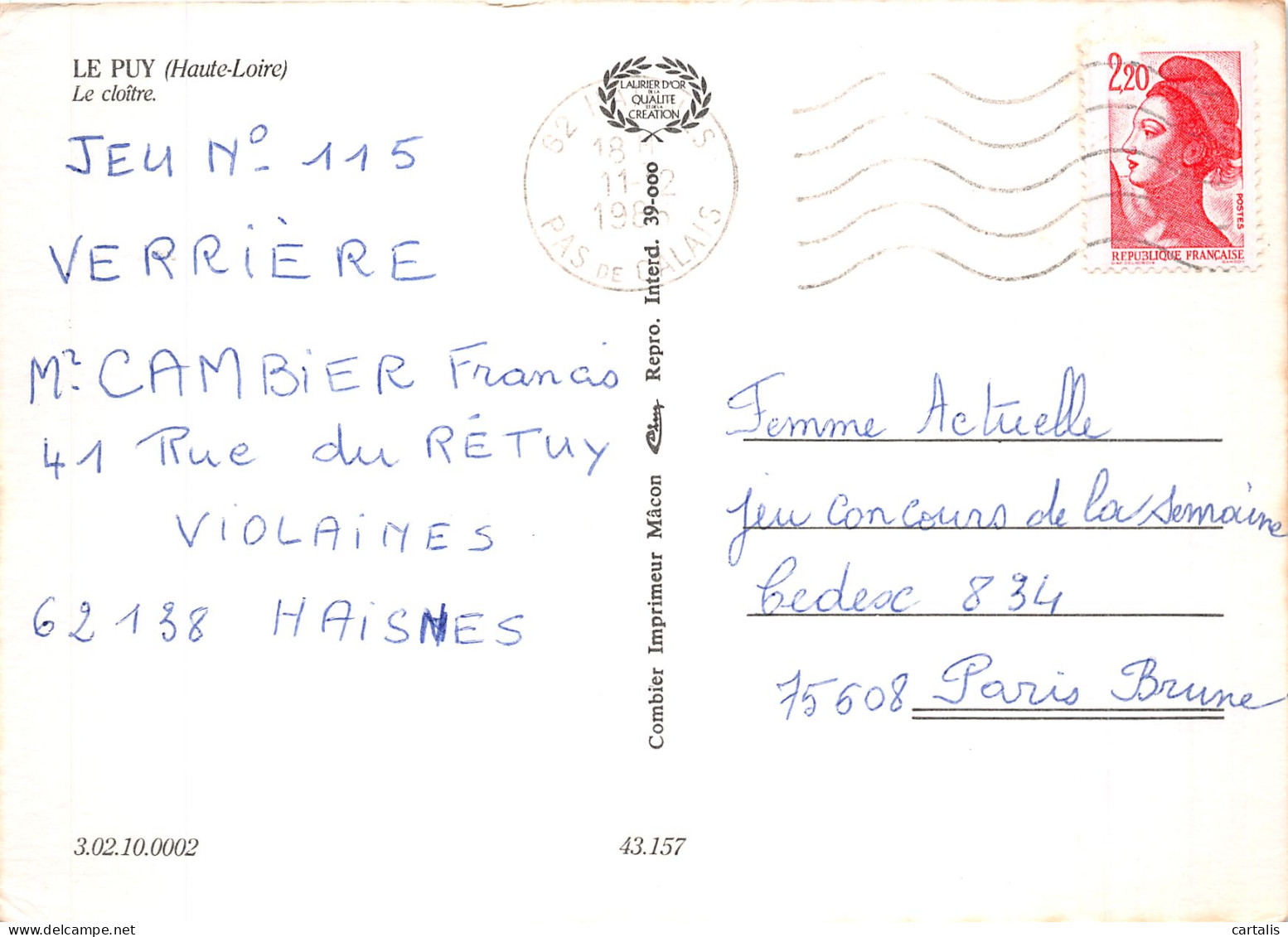 43-LE PUY-N° 4419-A/0329 - Andere & Zonder Classificatie