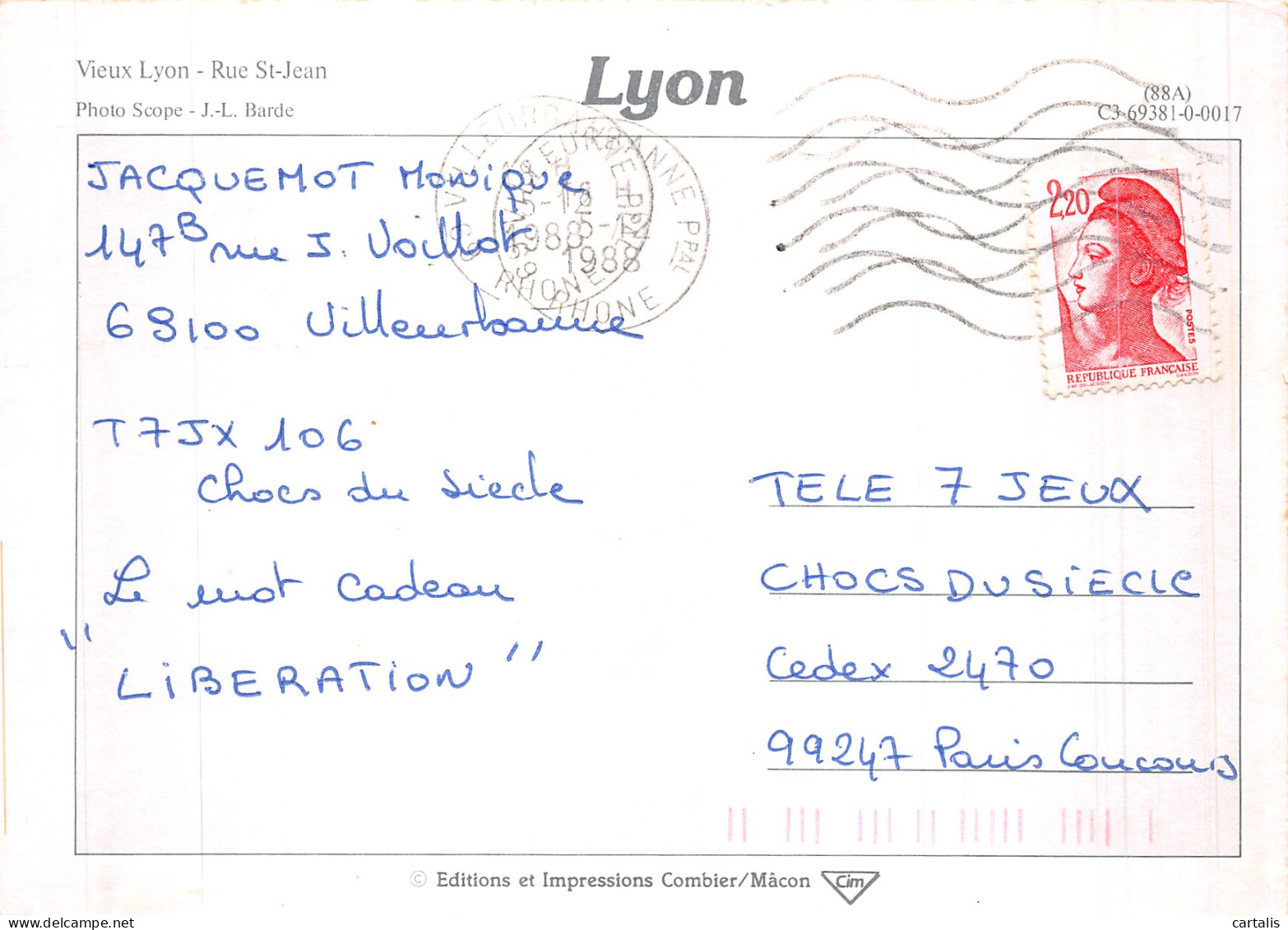 69-LYON-N° 4419-A/0189 - Andere & Zonder Classificatie