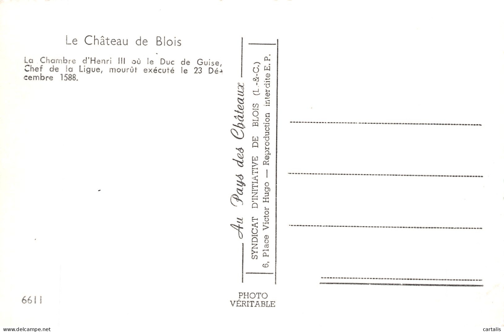 41-LE CHATEAU DE BLOIS-N° 4419-E/0381 - Autres & Non Classés