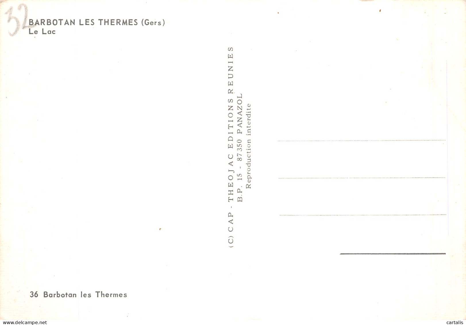 32-BARBOTAN LES THERMES-N° 4419-D/0255 - Barbotan