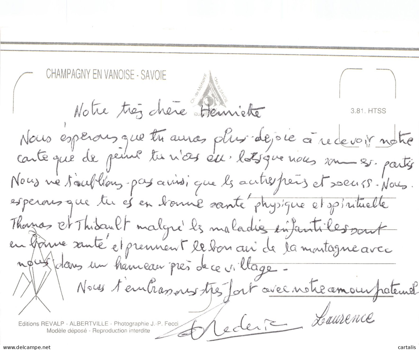 73-CHAMPAGNY EN VANOISE-N° 4419-D/0113 - Autres & Non Classés