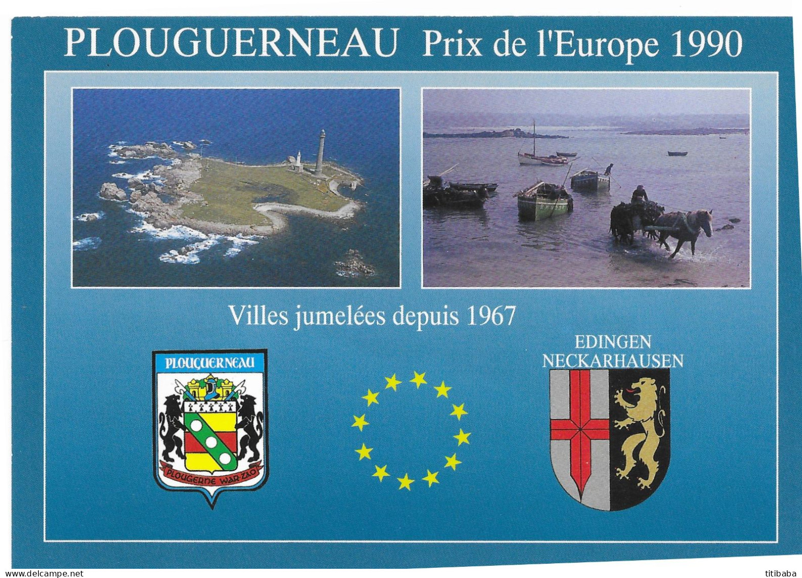 29 Plouguerneau Le Phare De L'ile Vierge Et Recolte Du Goemon Prix De L'europe 1990 - Plouguerneau