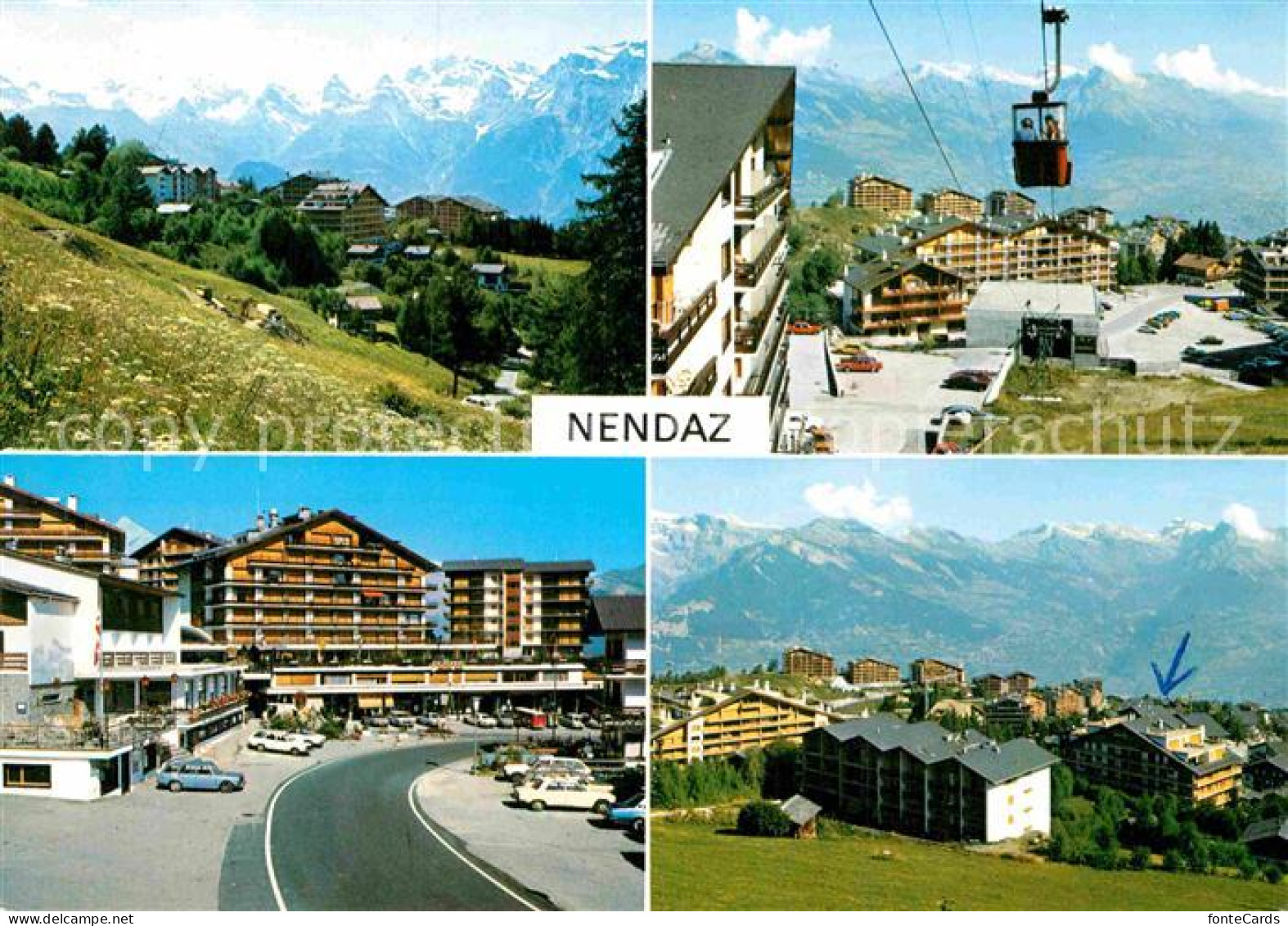 12860102 Nendaz Wintersportplatz Alpen Bergbahn Alpenpanorama Haute-Nendaz - Sonstige & Ohne Zuordnung