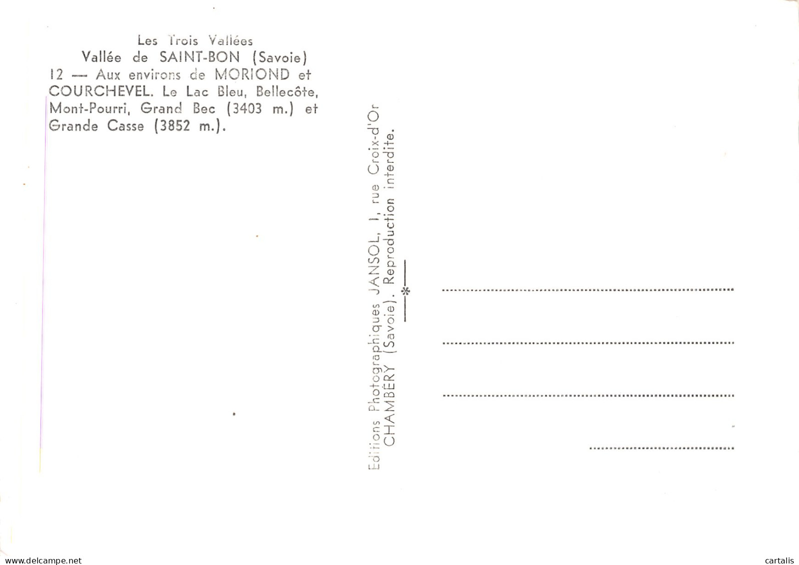 73-VALLEE DE SAINT BON-N° 4420-C/0011 - Other & Unclassified