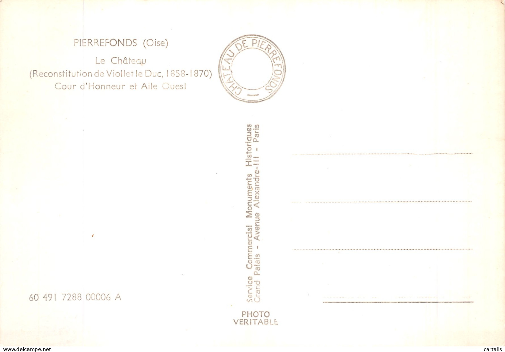 60-PIERREFONDS LE CHATEAU-N° 4420-B/0389 - Pierrefonds