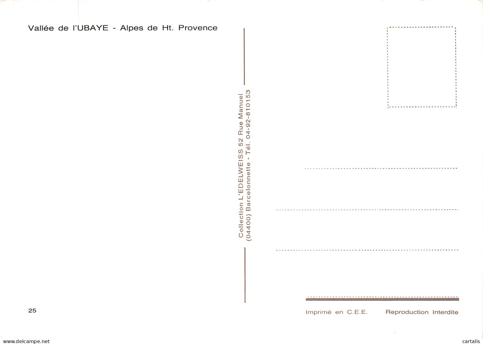 04-VALLEE DE L UBAYE-N° 4420-B/0211 - Altri & Non Classificati