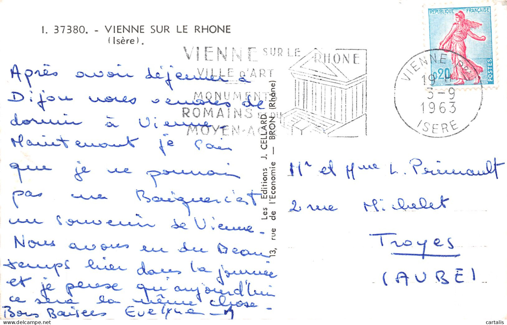 38-VIENNE SUR LE RHONE-N° 4420-E/0227 - Vienne