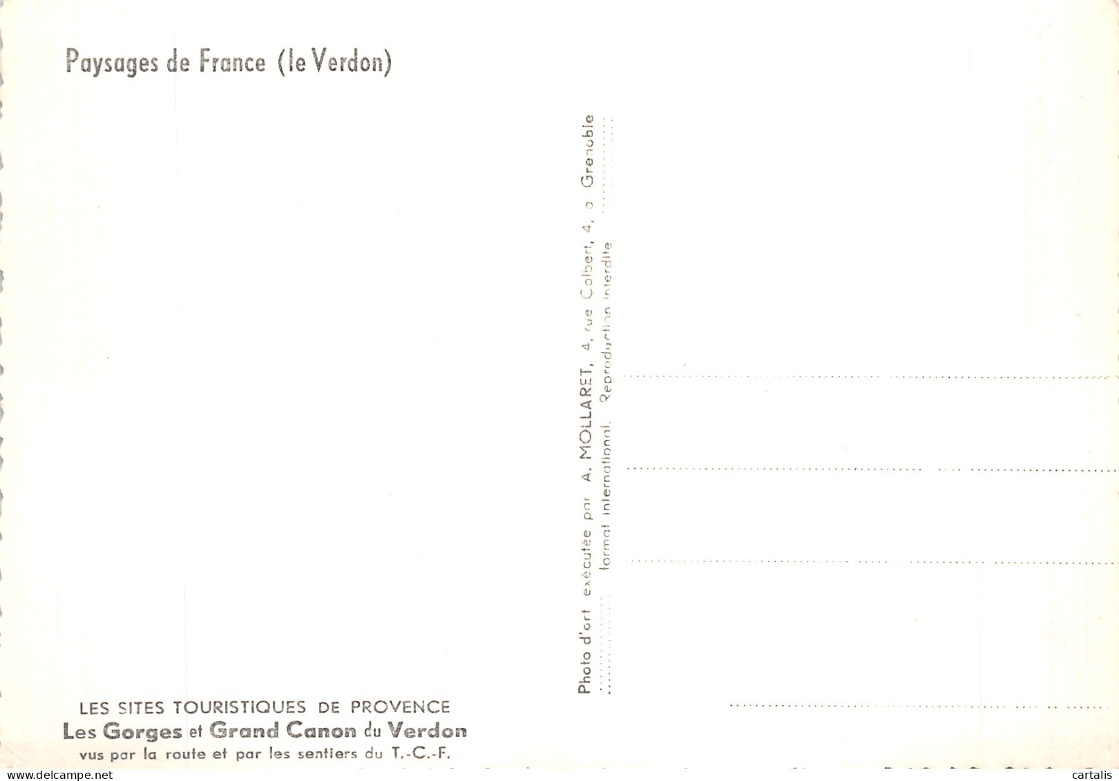 04-GORGES ET GRAND CANON DU VERDON-N° 4420-D/0351 - Autres & Non Classés