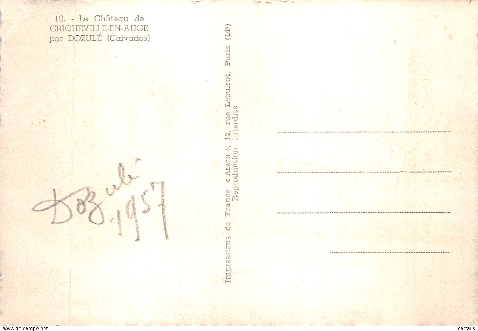 14-CRIQUEVILLE EN AUGE LE CHATEAU-N° 4420-D/0233 - Other & Unclassified