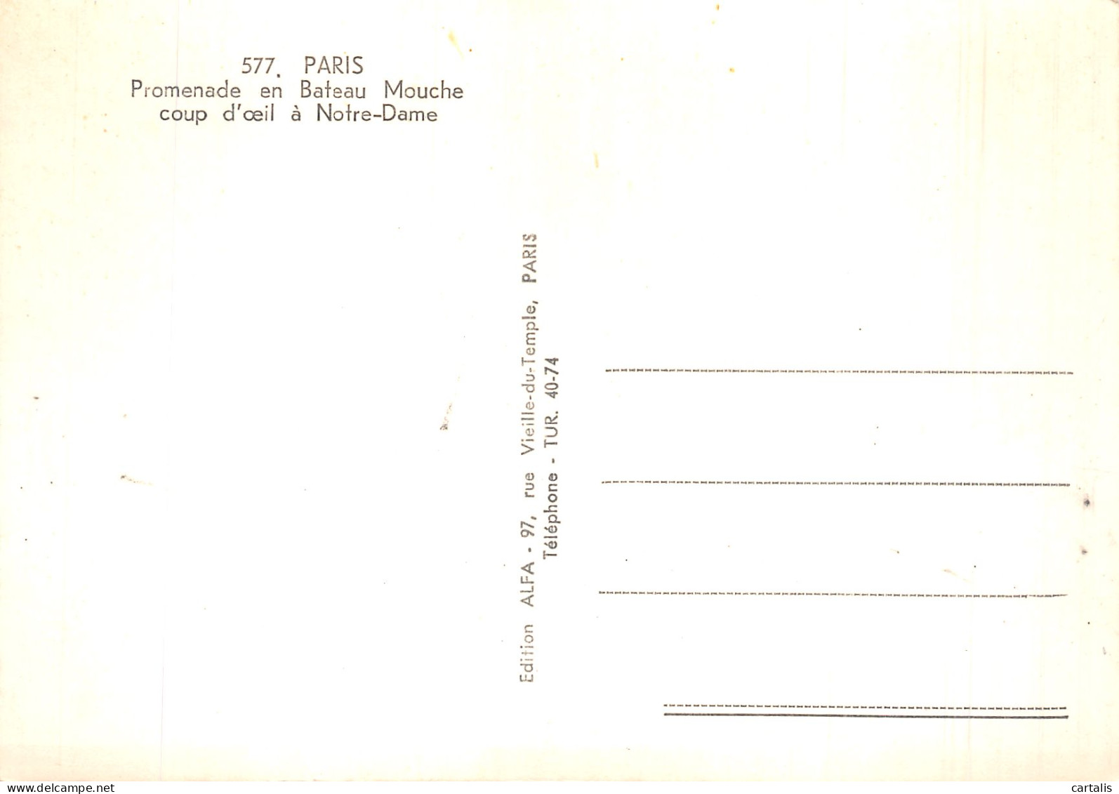 75-PARIS PROMENADE EN BATEAU MOUCHE-N° 4420-C/0317 - Sonstige & Ohne Zuordnung