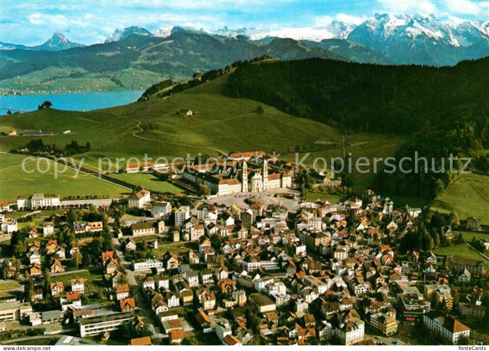 12857524 Einsiedeln SZ Mit Sihlsee Und Glarneralpen Fliegeraufnahme Einsiedeln - Autres & Non Classés