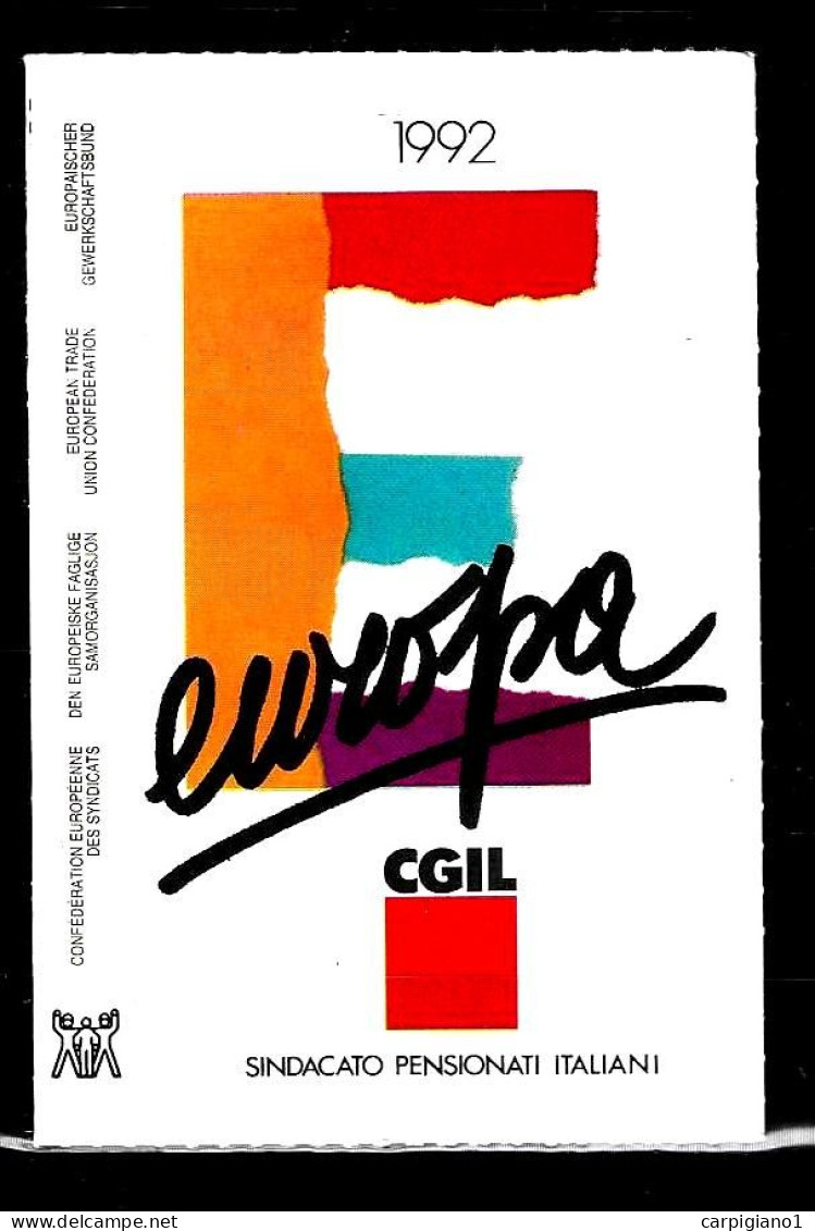 1993 Tessera Sindacato CGIL Confederazione Generale Italiana Del Lavoro - Europa - Membership Cards