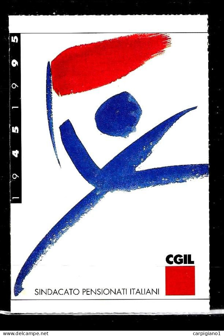 1995 Tessera Sindacato CGIL Confederazione Generale Italiana Del Lavoro - Mitgliedskarten