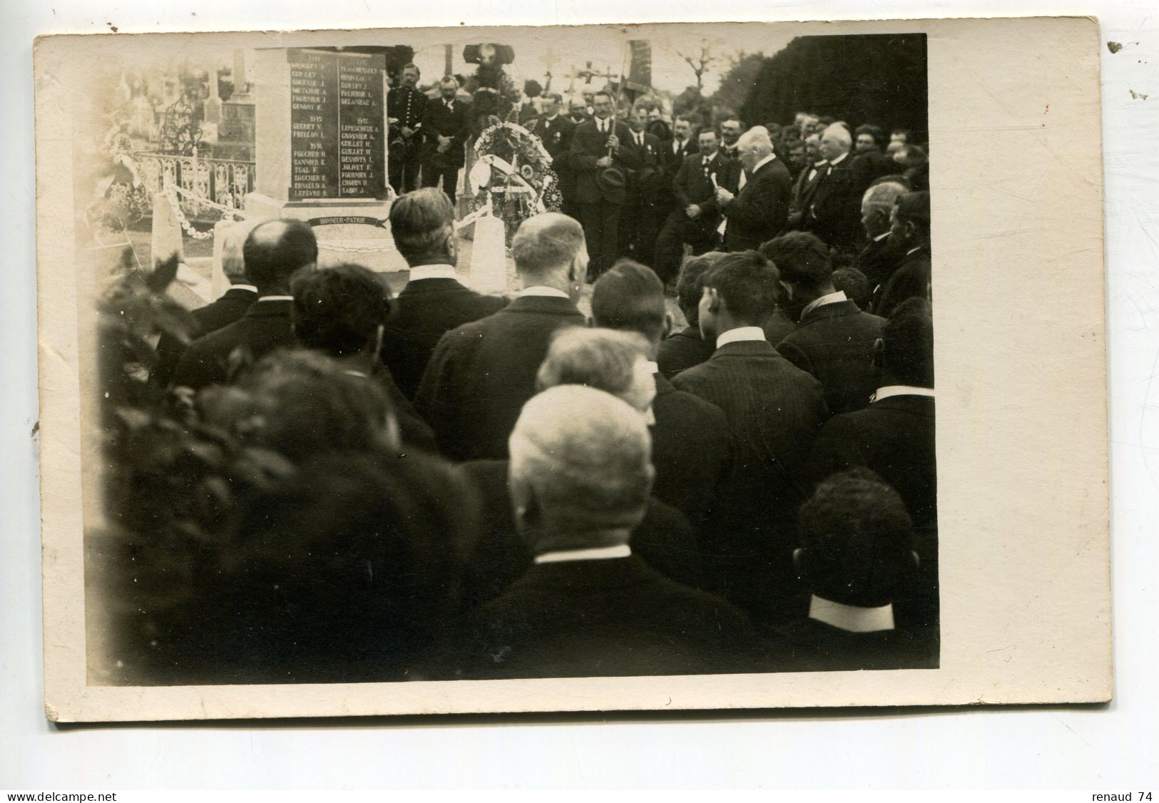 Cosmes Carte Photo Inauguration Du Monument Aux Morts - Otros & Sin Clasificación