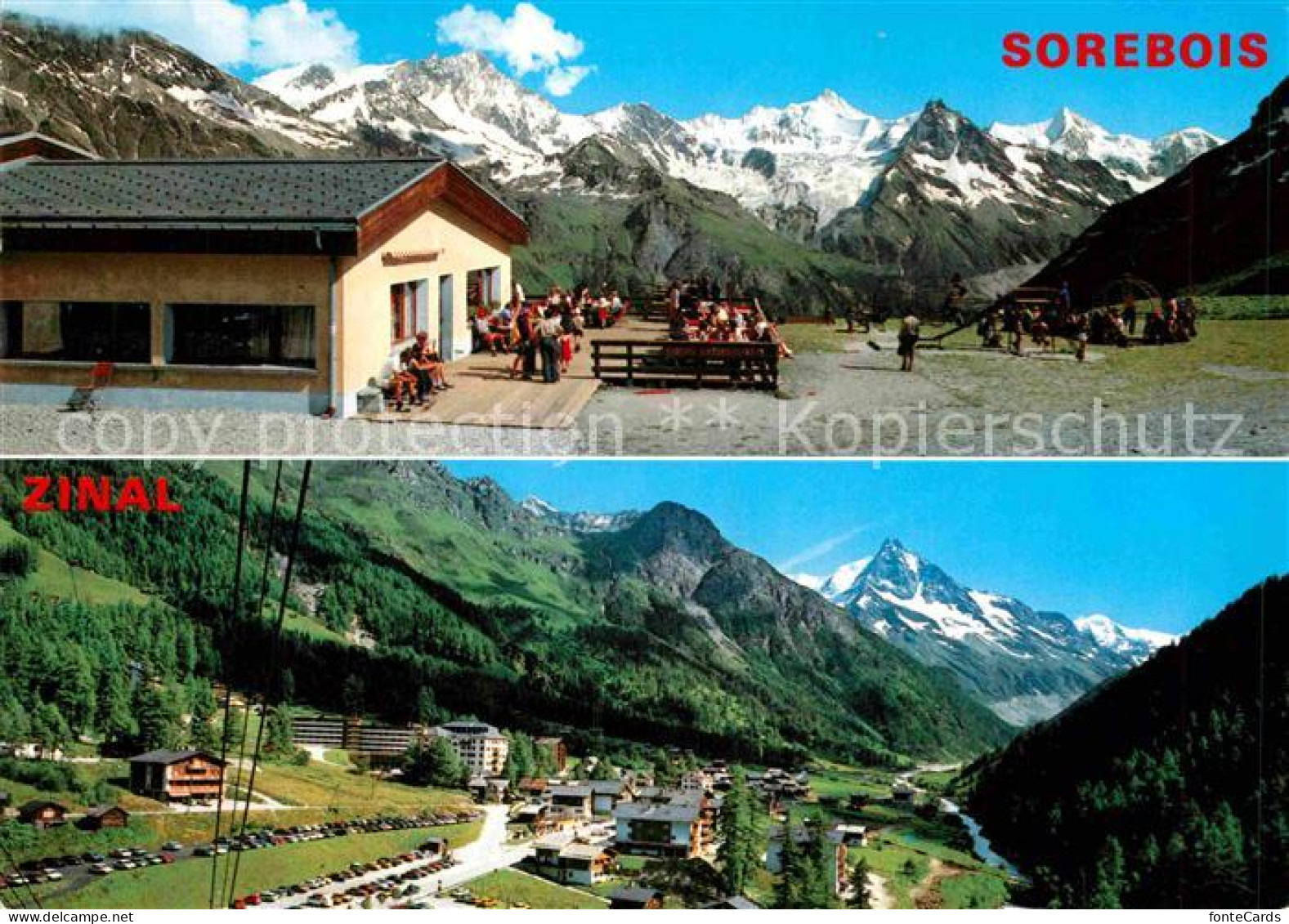 12855574 Kronbuehl Zinal Et Le Restaurant De Sorebois Weisshorn Zinalrothorn  Kr - Altri & Non Classificati