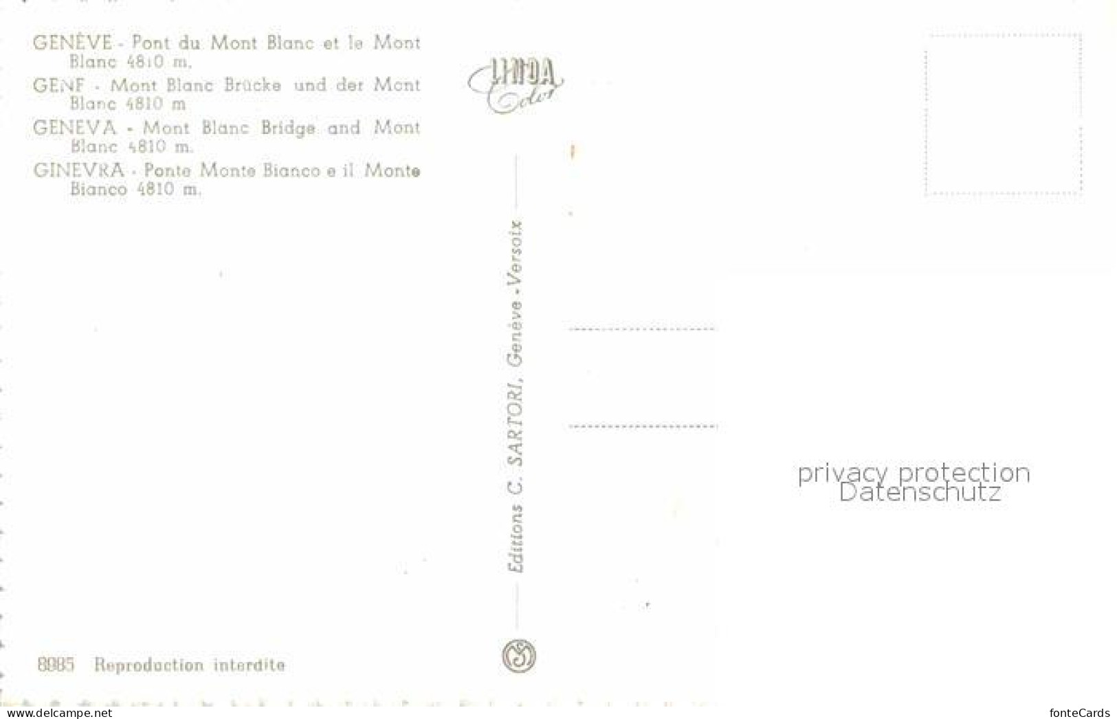 12855268 Geneve GE Pont Du Mont Blanc Et Le Mont Blanc Geneve - Altri & Non Classificati