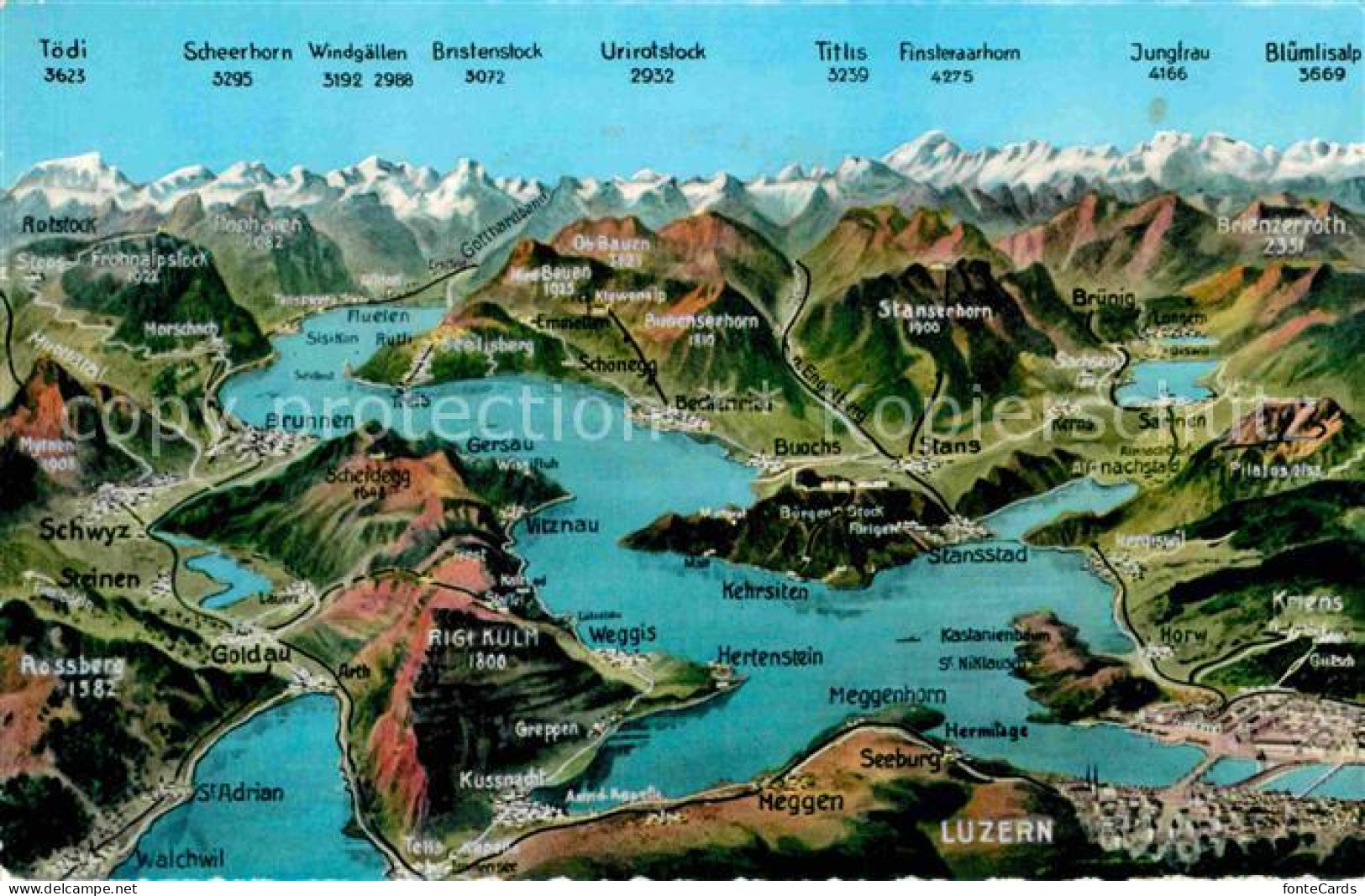 12853881 Vierwaldstaettersee SZ Und Umgebung Mit Alpen Aus Der Vogelperspektive  - Altri & Non Classificati