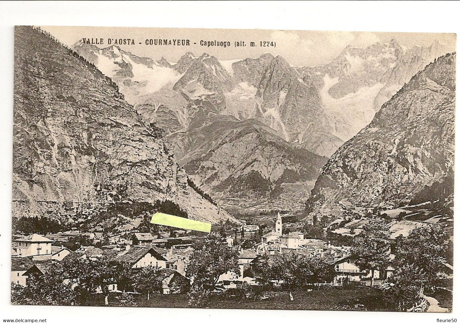 Italie - Valle D'Aoste - COURMAYEUR - Capoluogo (Alt M. 1224). - Autres & Non Classés