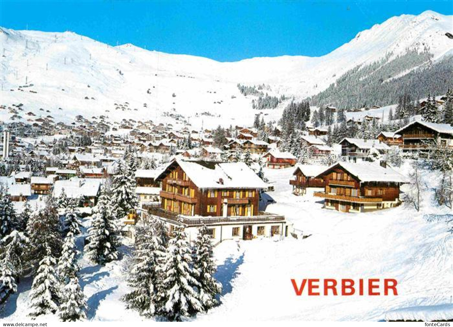 12852904 Verbier Panorama Station D Hiver Alpes Verbier - Sonstige & Ohne Zuordnung