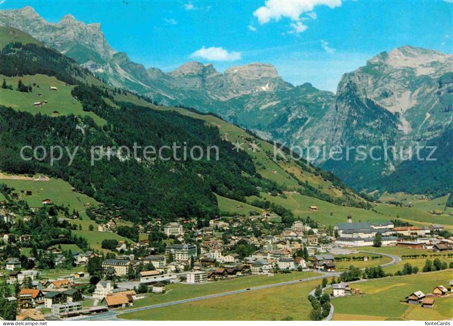 12848802 Engelberg OW Gesamtansicht Mit Alpenpanorama Fliegeraufnahme Engelberg - Autres & Non Classés