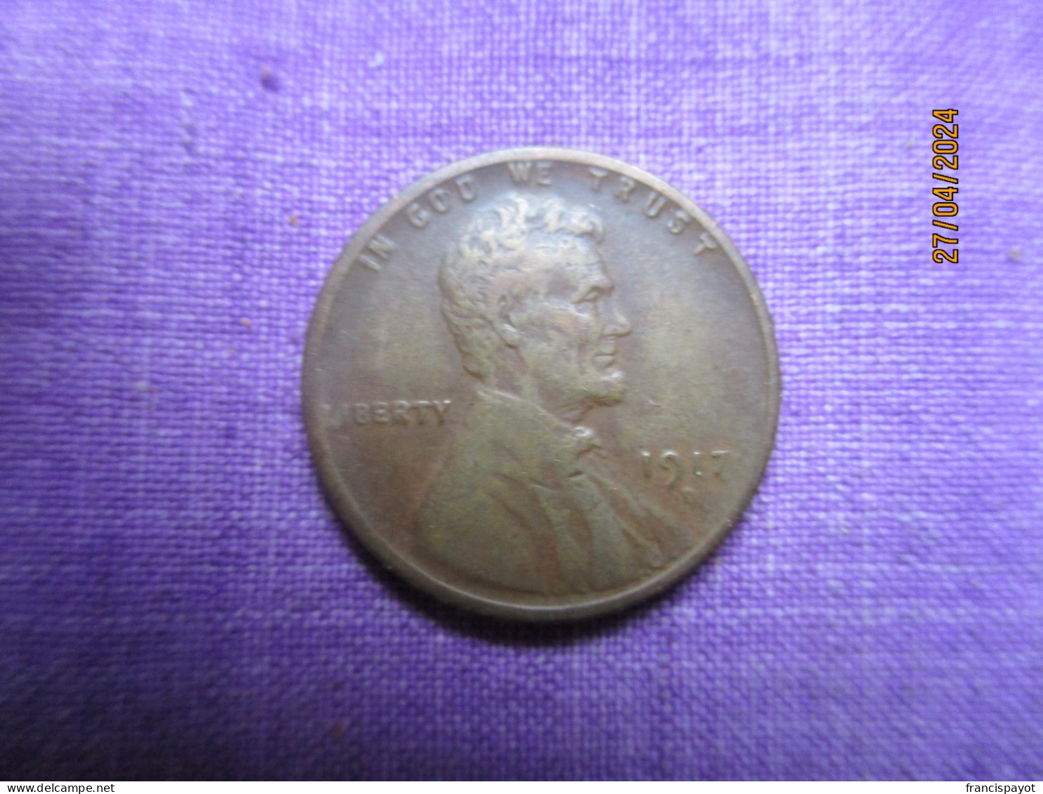 USA 1 Cent 1917 D - 1909-1958: Lincoln, Wheat Ears Reverse