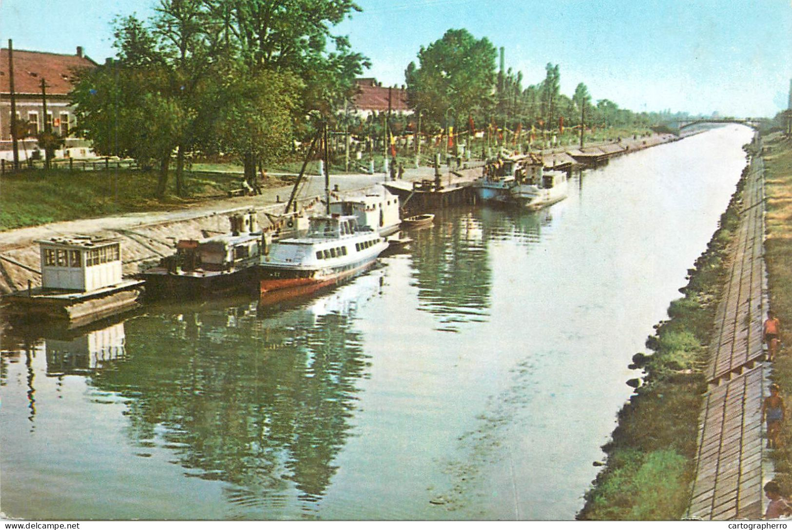 Navigation Sailing Vessels & Boats Themed Postcard Romania Timisoara Bega Canal - Segelboote