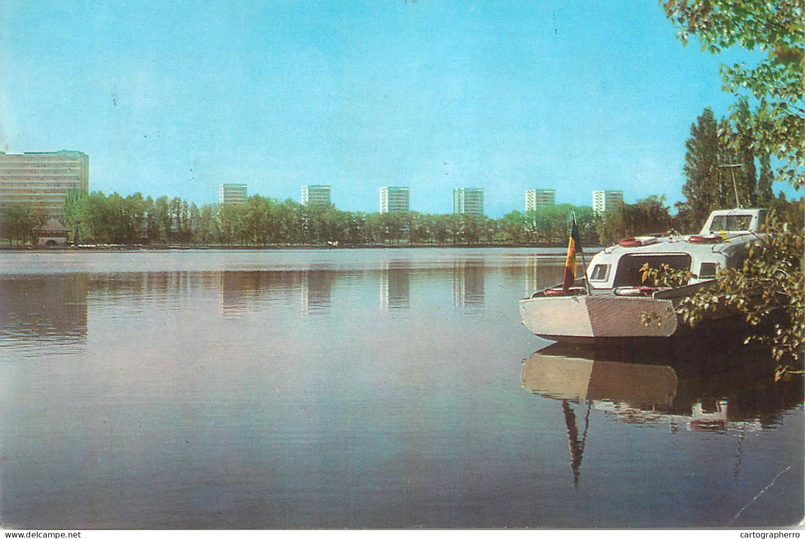 Navigation Sailing Vessels & Boats Themed Postcard Romania Bucharest Floreasca Lake - Segelboote