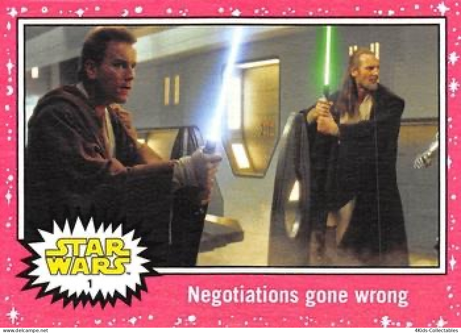 2015 Topps STAR WARS Journey To The Force Awakens "LIGHTSABER NEON Starfield" Parallel #1 - Star Wars