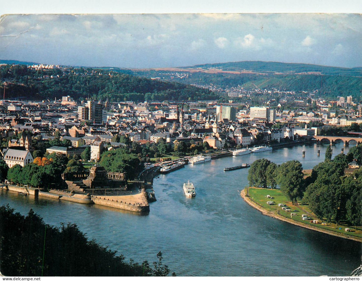 Navigation Sailing Vessels & Boats Themed Postcard Koblenz Die Stadt An Rhein - Veleros