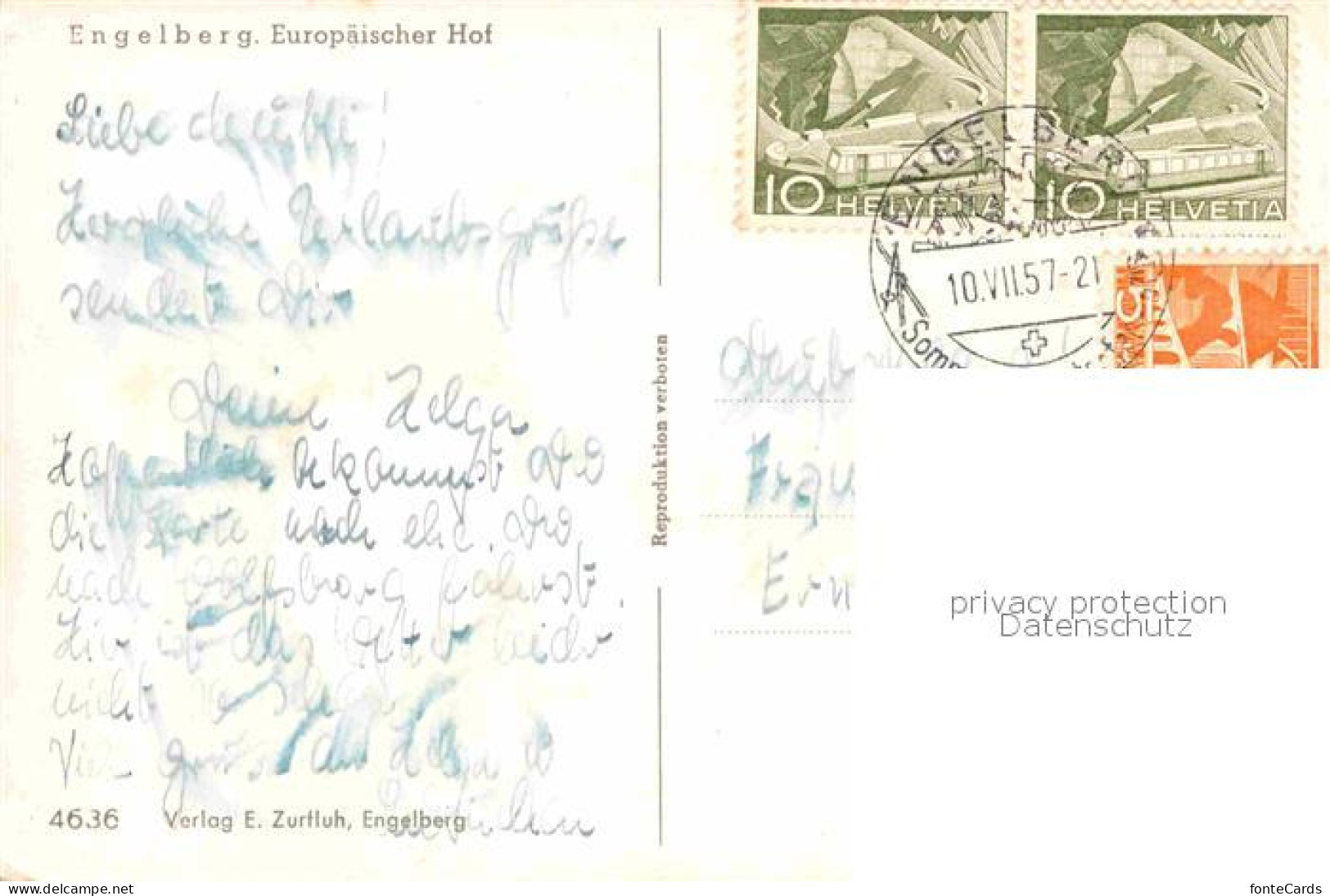 12844071 Engelberg OW Europaeischer Hof  Engelberg - Autres & Non Classés