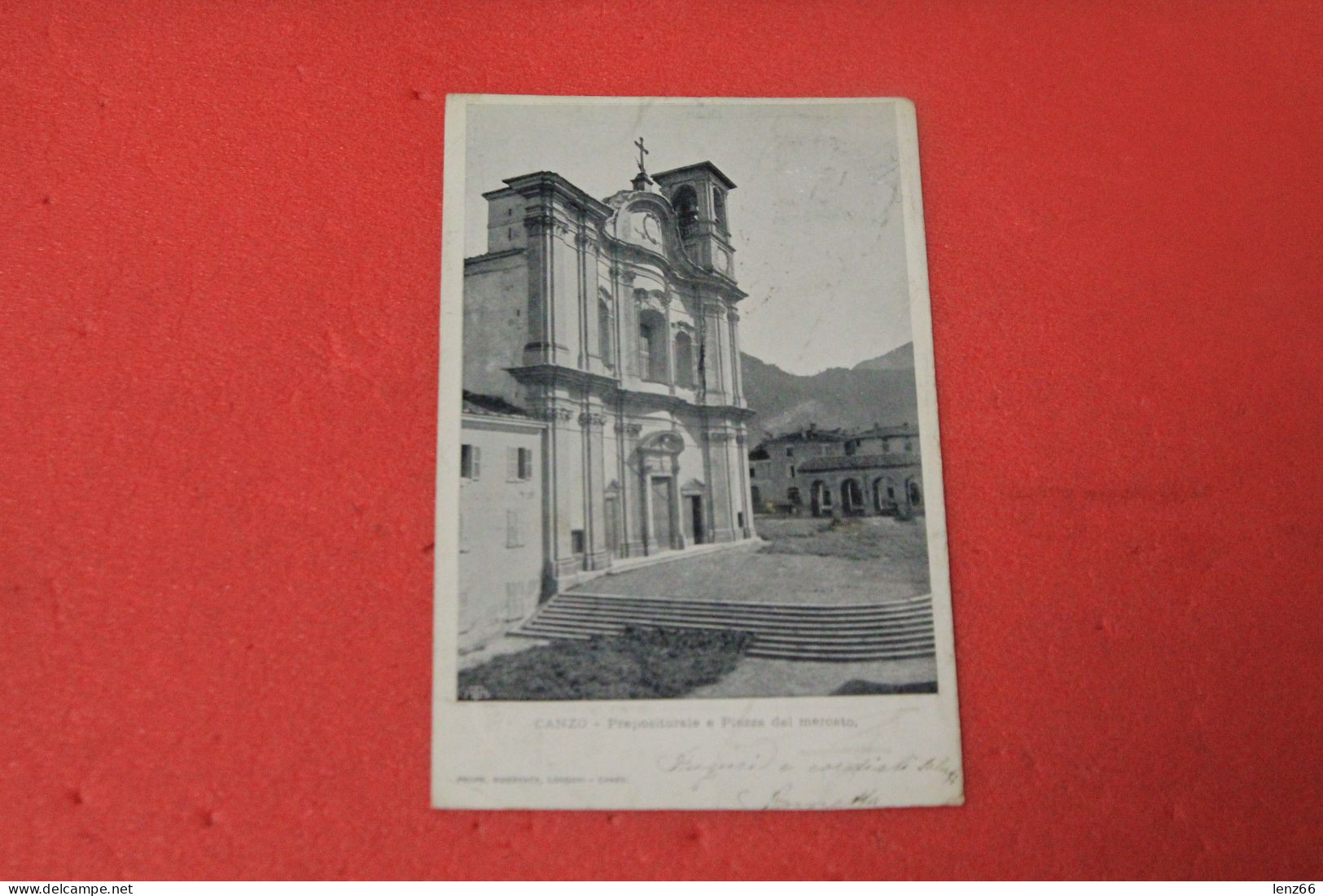 Como Canzo Piazza Del Mercato Con Chiesa 1901 Ed. Longoni - Como