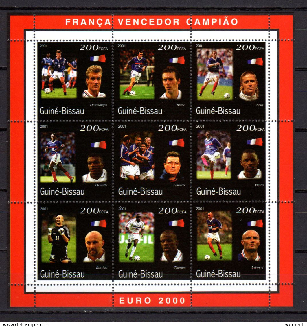 Guinea-Bissau 2001 Football European Championship Sheetlet MNH - UEFA European Championship