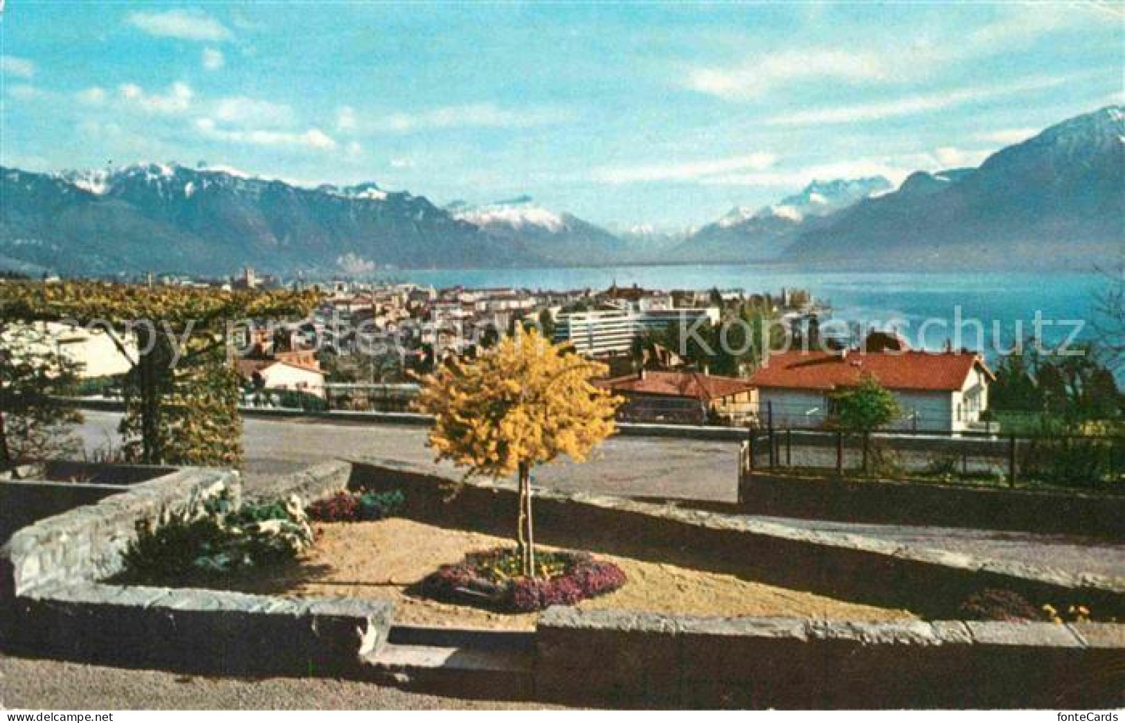 12842153 Vevey VD Lac Leman Et Les Alpes Genfersee Alpenpanorama Vevey - Other & Unclassified