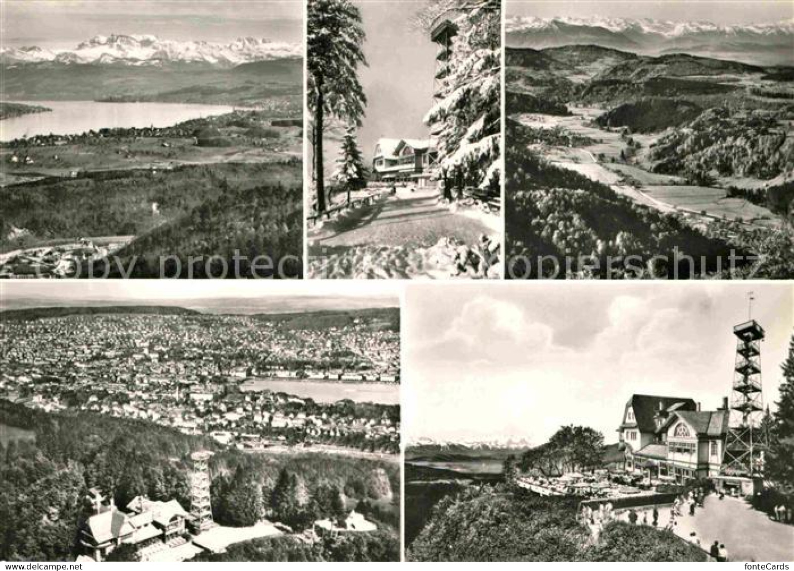 12839372 Uetliberg ZH Berghaus Uto Kulm Aussichtsturm Alpenpanorama Uetliberg ZH - Andere & Zonder Classificatie