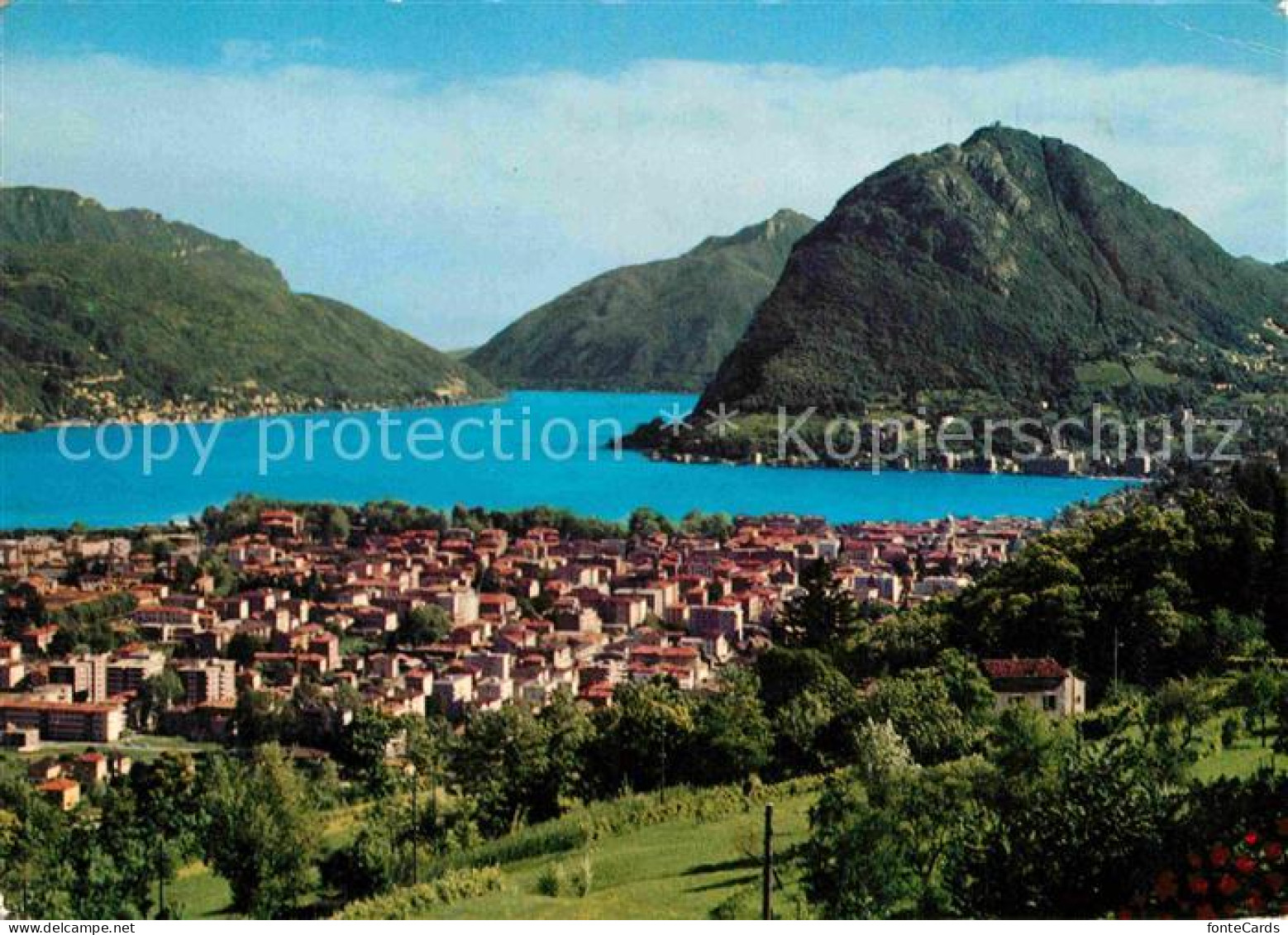 12838488 Lugano Lago Di Lugano Panorama Monte San Salvatore Luganersee Lugano La - Sonstige & Ohne Zuordnung