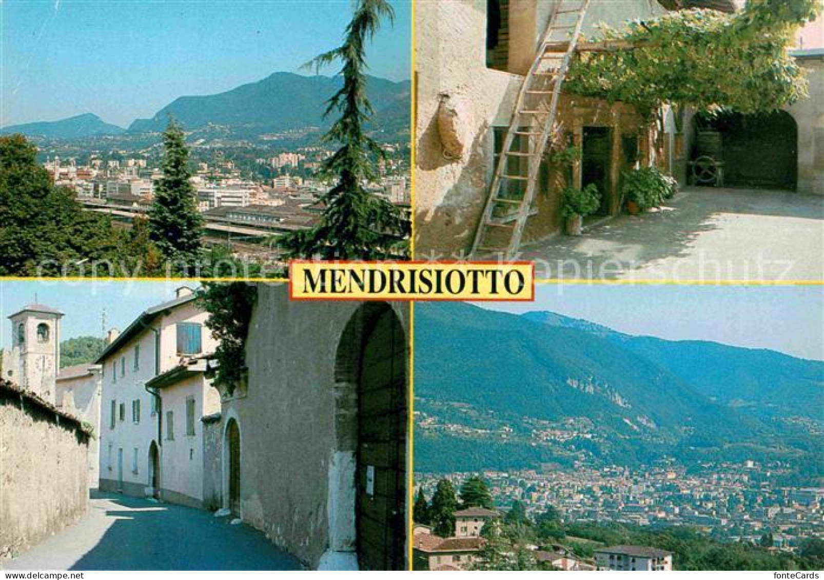 12837210 Mendrisiotto Gesamtansicht Mit Alpenpanorama Gasse Hinterhof Mendrisiot - Sonstige & Ohne Zuordnung