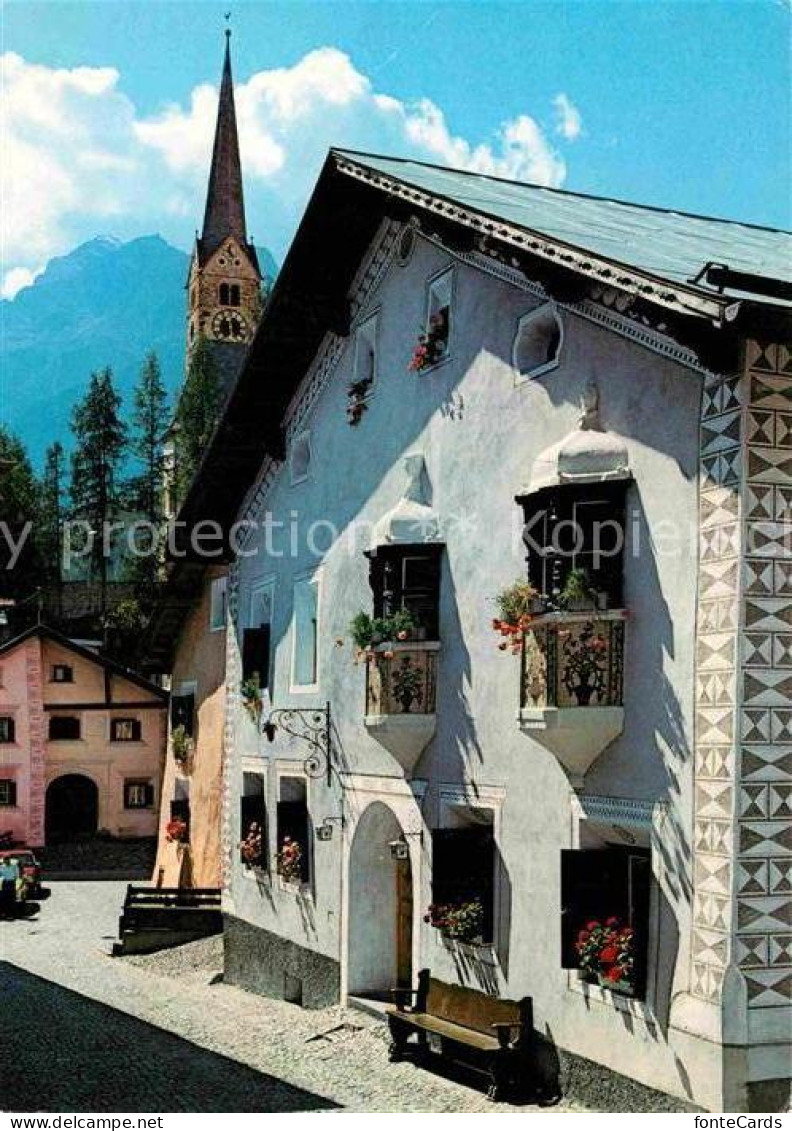 12837201 Scuol Tarasp Vulpera Dorfgasse In Scuol Alpines Heilbad Scuol - Andere & Zonder Classificatie