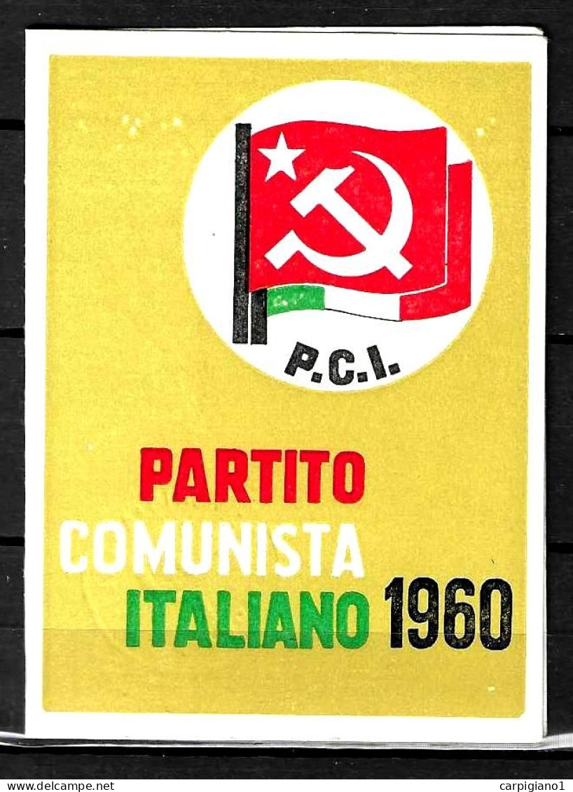 1960 Tessera PCI Partito Comunista Italiano Con Timbri - Historische Documenten