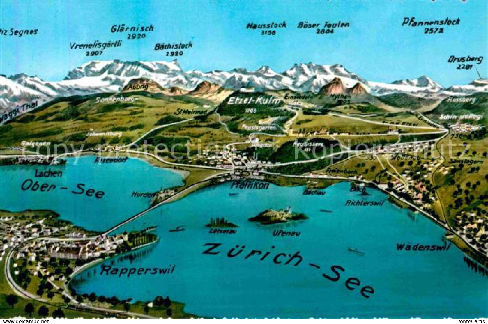 12833648 Zuerichsee ZH Mit Alpen Aus Der Vogelperspektive Zuerichsee ZH - Andere & Zonder Classificatie