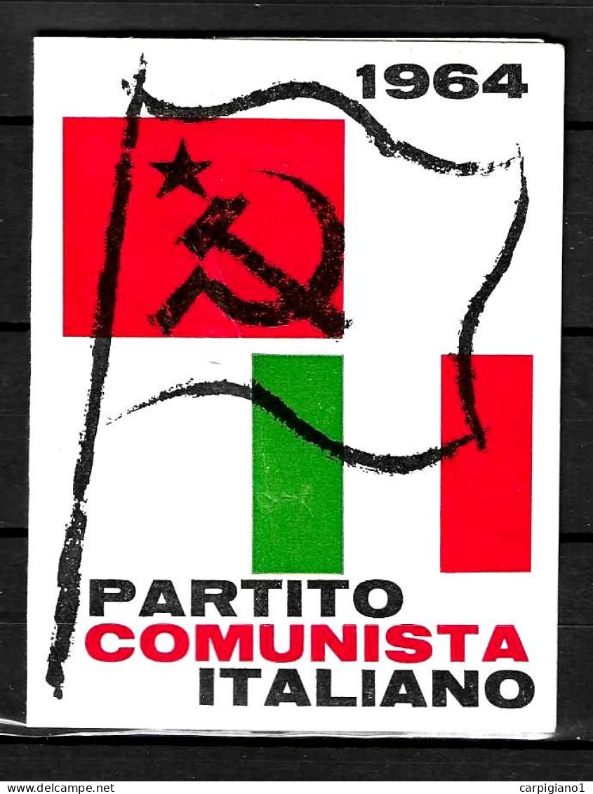 1964 Tessera PCI Partito Comunista Italiano Con Timbri E Bollino - Historical Documents