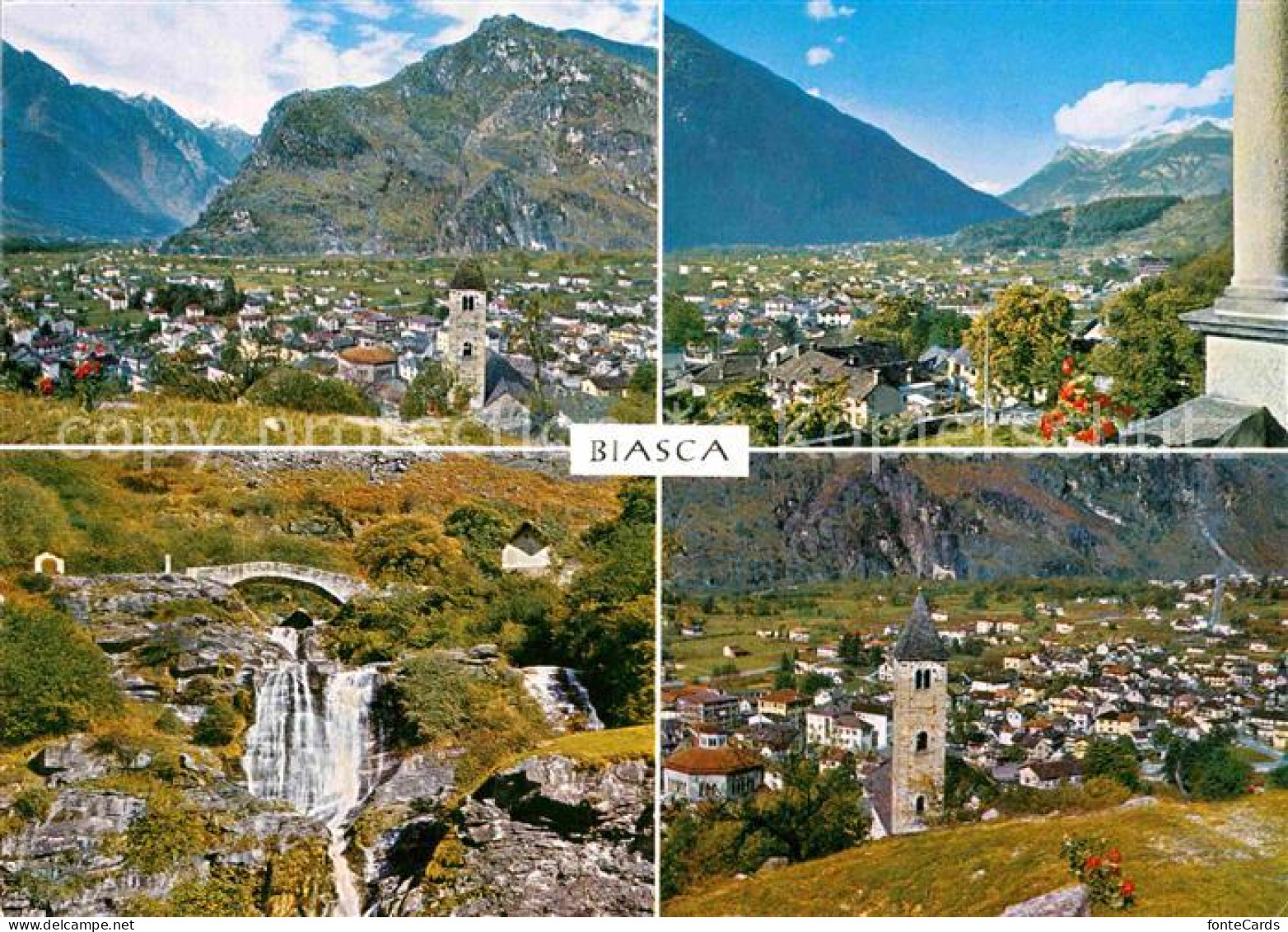 12826820 Biasca Panorama Kirche Wasserfall  Biasca - Other & Unclassified