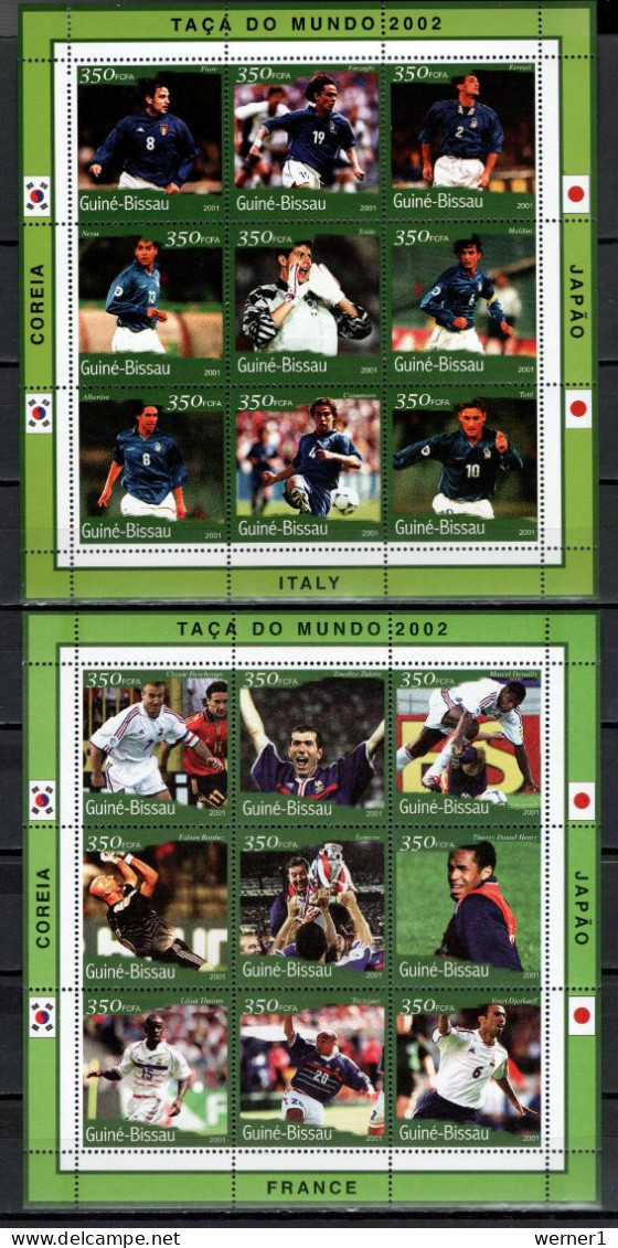 Guinea-Bissau 2001 Football Soccer World Cup Set Of 6 Sheetlets MNH - 2002 – Corea Del Sud / Giappone