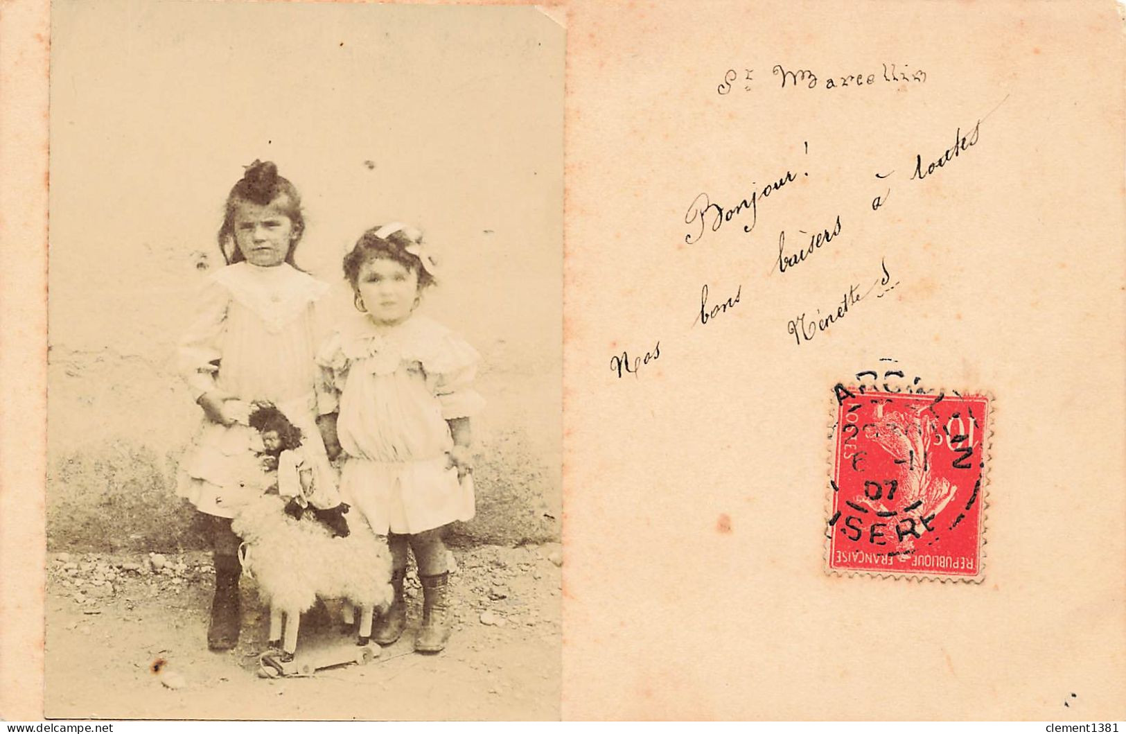 Saint Marcellin Carte Photo Portrait D'enfants - Saint-Marcellin