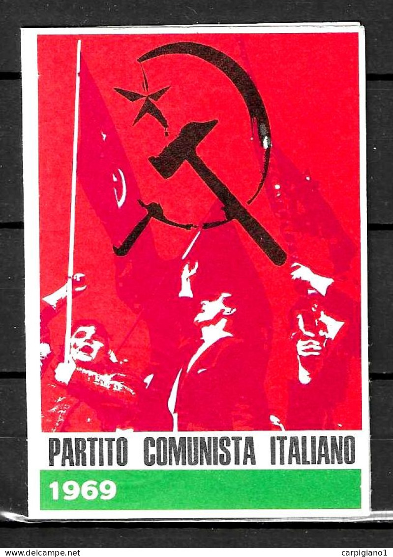 1969 Tessera PCI Partito Comunista Italiano Con Timbro E Bollino - Historical Documents