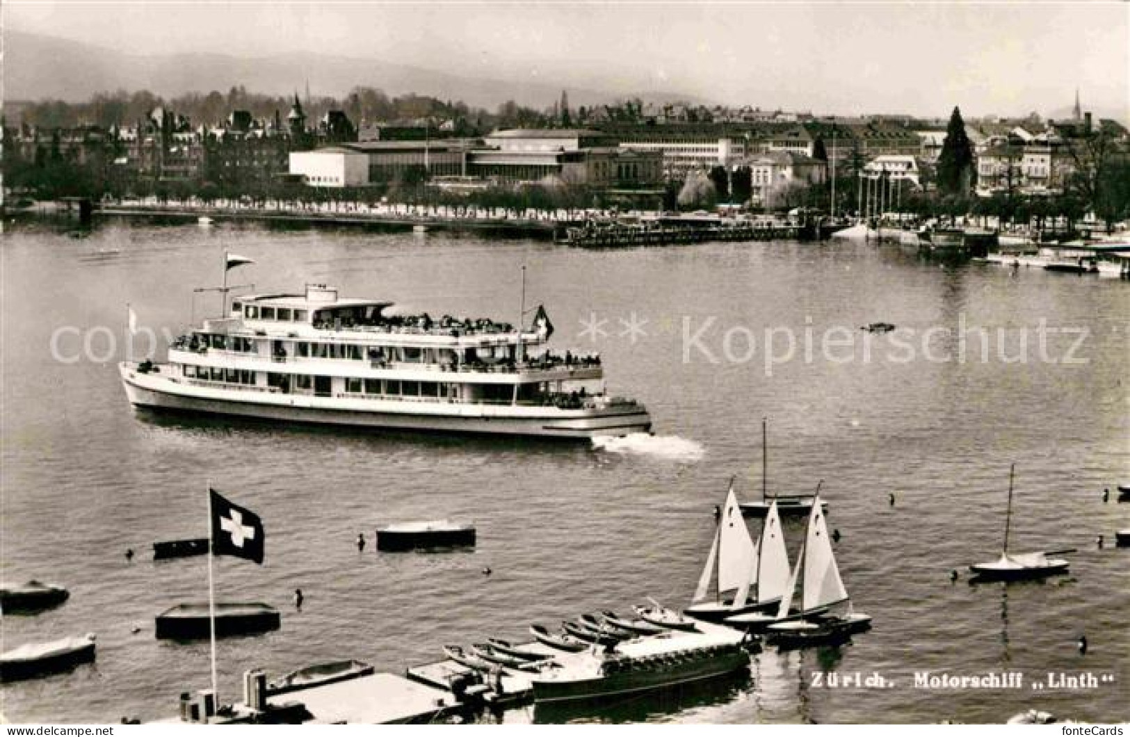 12820652 Zuerich ZH Motorschiff Linth Zuerich - Andere & Zonder Classificatie