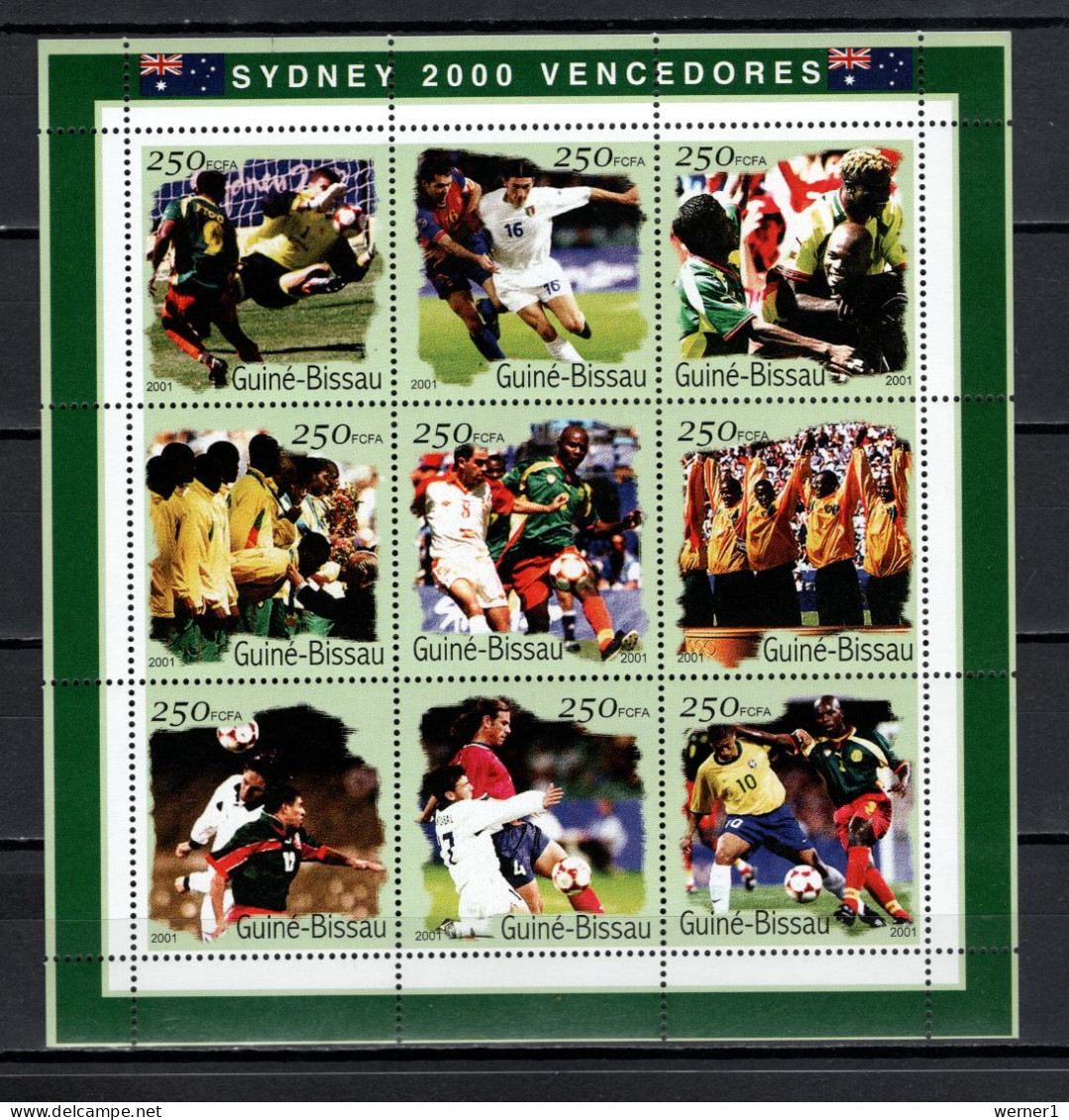 Guinea-Bissau 2001 Football Soccer, Olympic Games Sydney Winners Sheetlet MNH - 2002 – Corée Du Sud / Japon