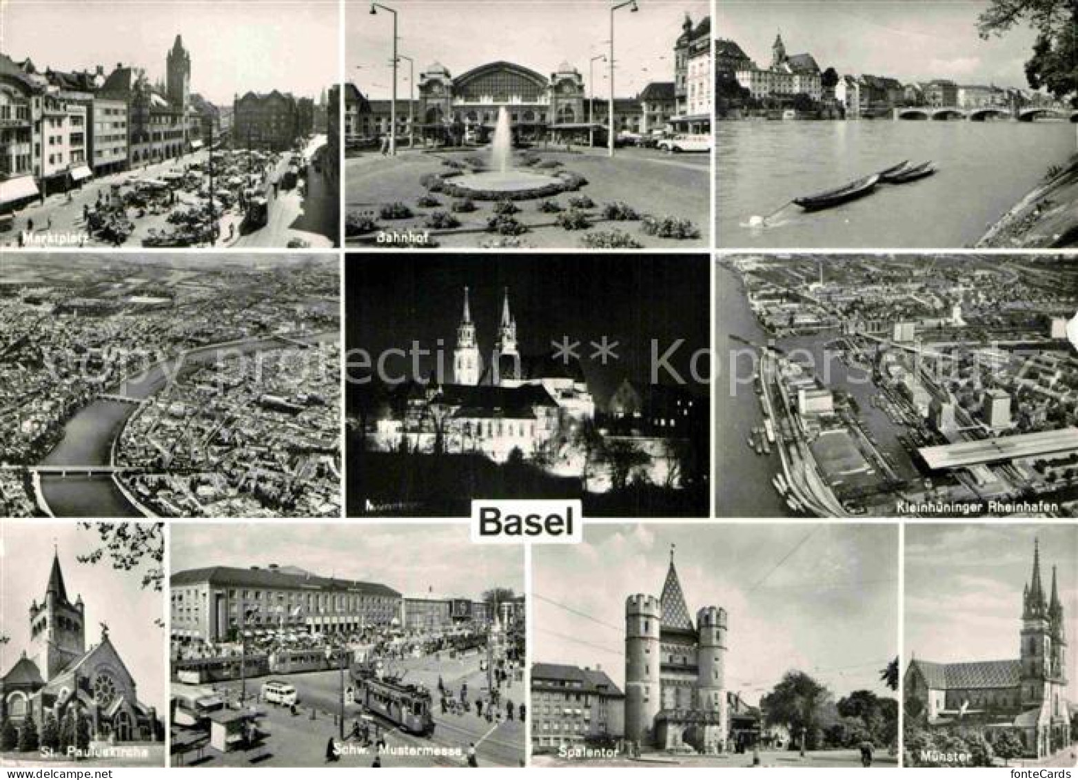 12819540 Basel BS Marktplatz Bahnhof Kleinhueninger Rheinhafen Spalentor Basel B - Autres & Non Classés