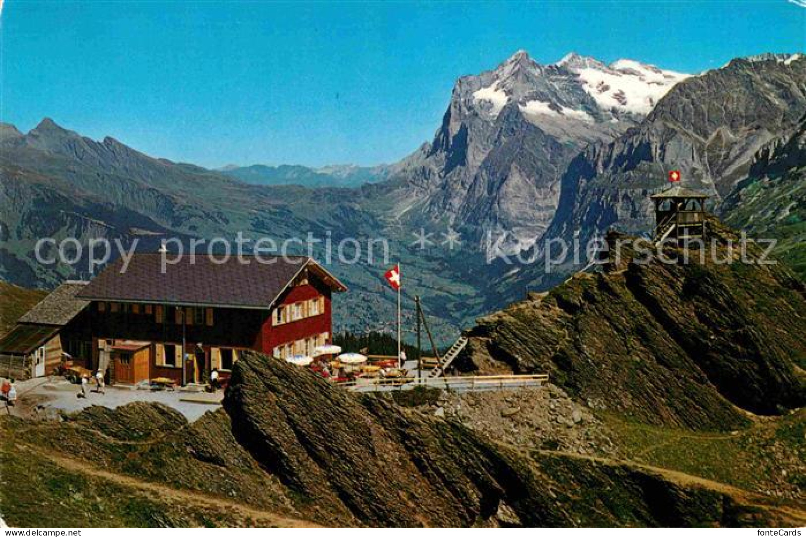 12818481 Kleine Scheidegg Interlaken Berggaststaette Grindelwaldblick Mit Wetter - Autres & Non Classés